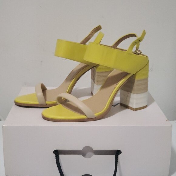 Yellow & white Pumps - Picture 2 of 2
